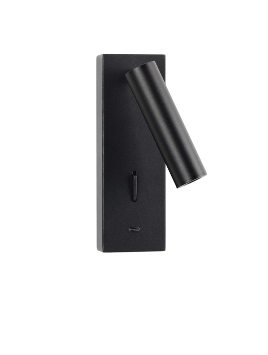 Aplica perete pentru pat Fuse Negru 6 x 12,3 x 18 cm - Img 2