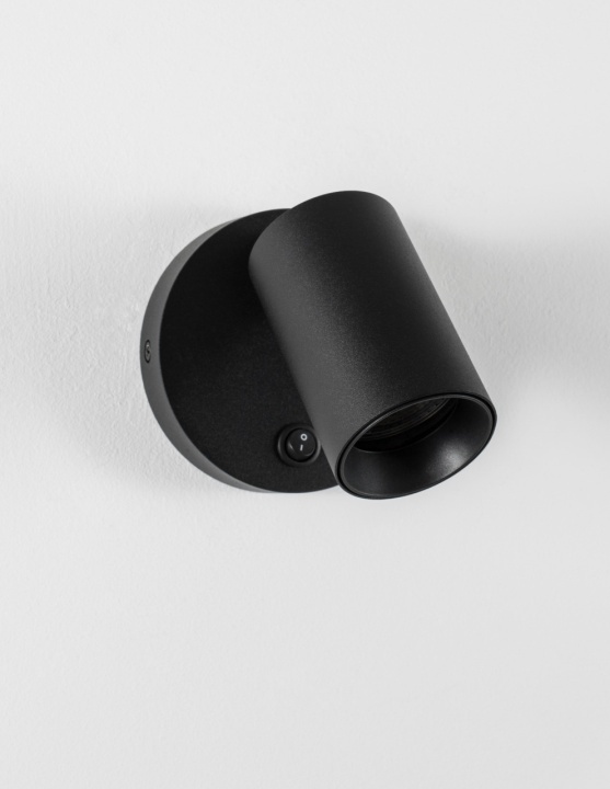Aplica perete pentru pat Net Negru Ø5,7 x H 10,5 cm - Img 4