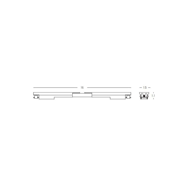 Conector flexibil sina magnetica 15mm Ultra Slim Extra - Negru - Img 3