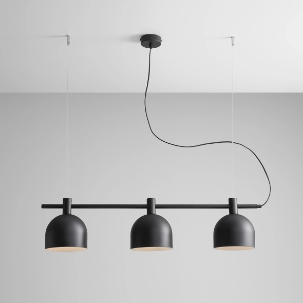 Corp de iluminat suspendat Beryl 83 cm 3xE27 - Negru - Img 5