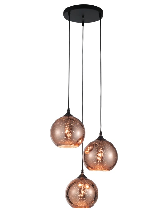 Corp de iluminat suspendat Blaze Cupru / Negru Ø35 x H 155 cm - Img 2