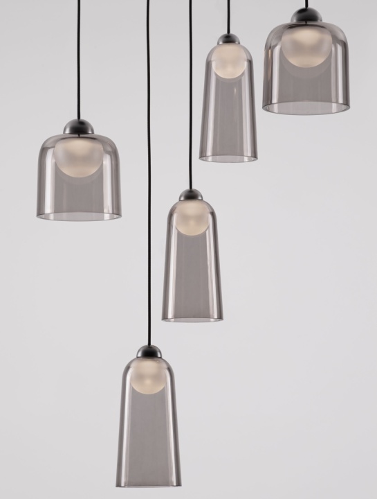 Corp de iluminat suspendat Dione Negru / Smokey Ø45 x H 200 cm - Img 5