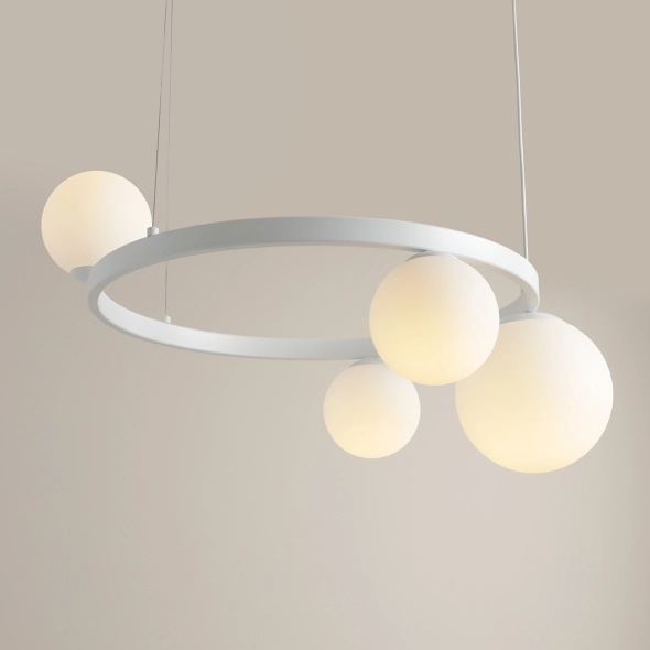 Corp de iluminat suspendat Garda 73 cm 3xE14 / E27 - Alb - Img 4