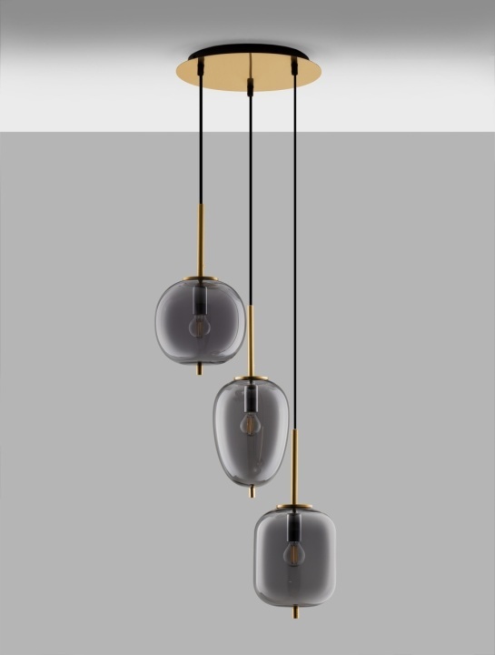 Corp de iluminat suspendat Lato Smokey / Negru Ø46 x H 120 cm - Img 3
