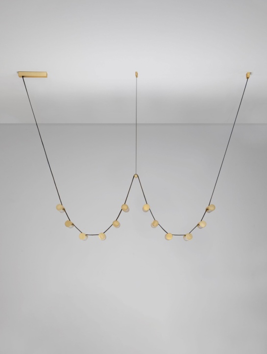 Corp de iluminat suspendat Luma Alama antichizata 226,7 x 22,4 x 166,7 cm - Img 3