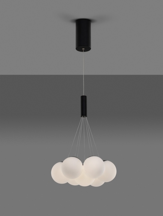 Corp de iluminat suspendat Nuvole Opal / Negru Ø36 x H 150 cm - Img 4