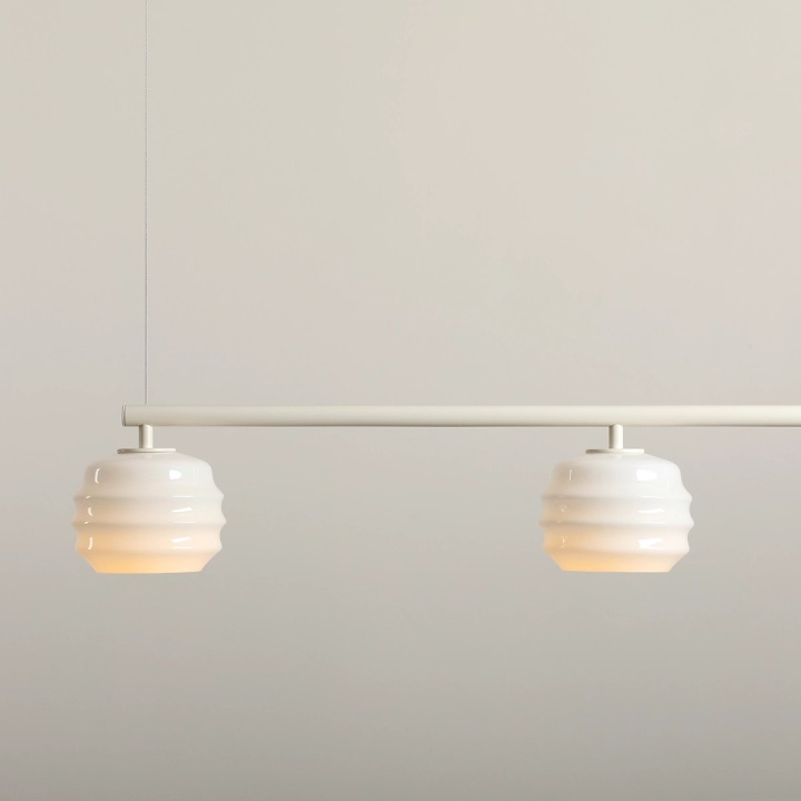 Corp de iluminat suspendat Puff 108 cm 3xE27 - Alb bumbac - Img 3