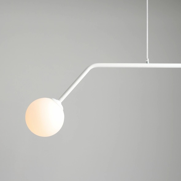 Corp de iluminat suspendat Pure 150 cm 2xE14 - Alb - Img 3