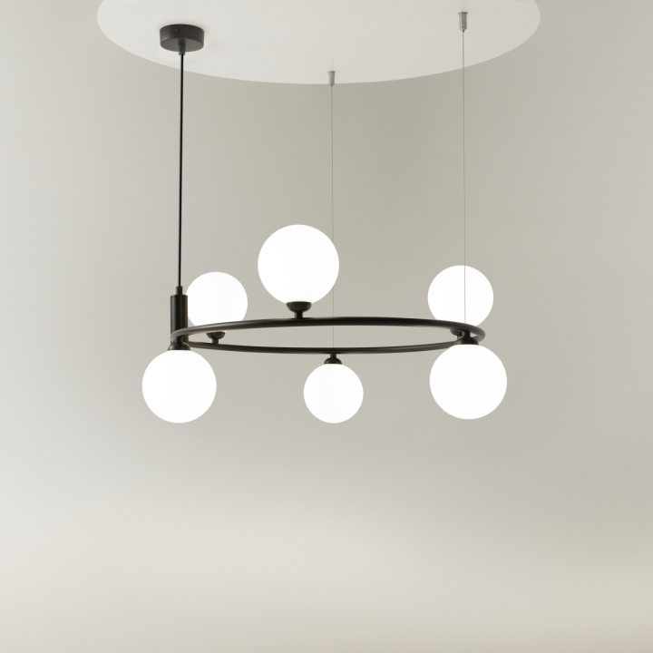 Corp de iluminat suspendat Ring Ø 58 cm G9 - Negru - Img 2
