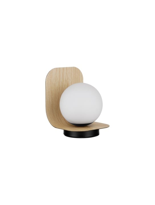 Lampa de masa Kamen Negru / Lemn / Opal 12 x 14 x 18 cm - Img 2
