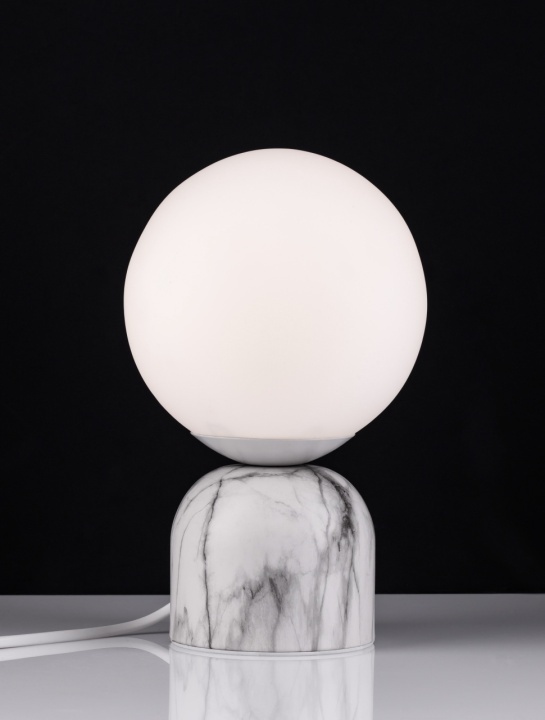 Lampa de masa Kenio Alb / Opal Ø14,5 x H 24 cm - Img 4