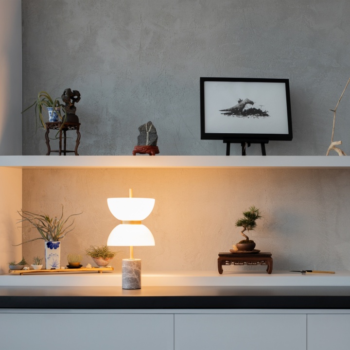 Lampă de masă Kyoto Ø 22 cm 3000K - Auriu - Img 6