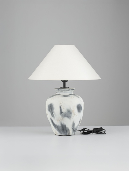 Lampa de masa Lupe Gri / Beige / Alb Ø45 x H 55 cm - Img 3