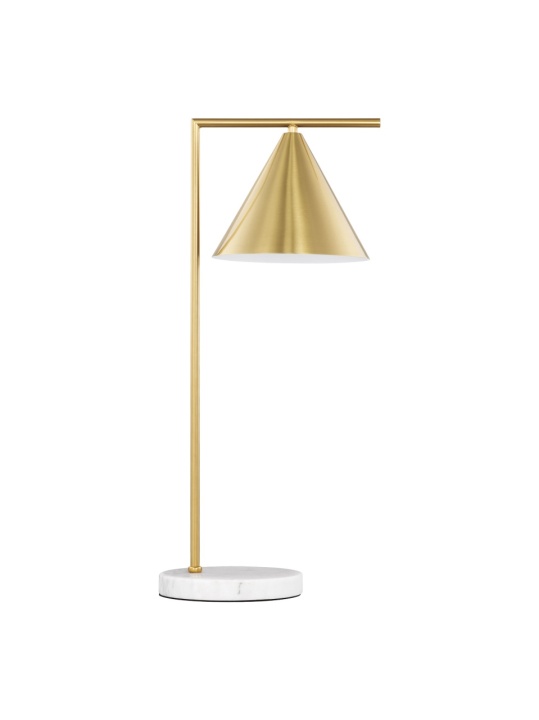 Lampa masa / veioza Sway Brass / Alb 19 x 26 x 60 cm - Img 2