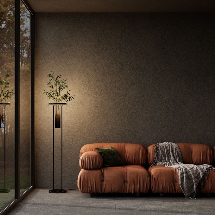 Lampadar Ikebana H 125 cm 3000K - Negru - Img 2
