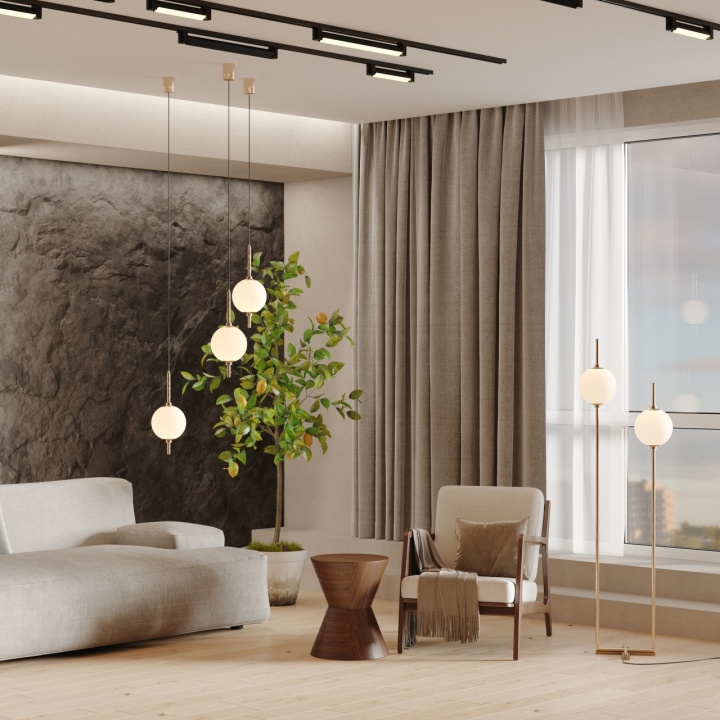 Lampadar The Sixth Sense H 150 cm 3000K - Auriu - Img 6