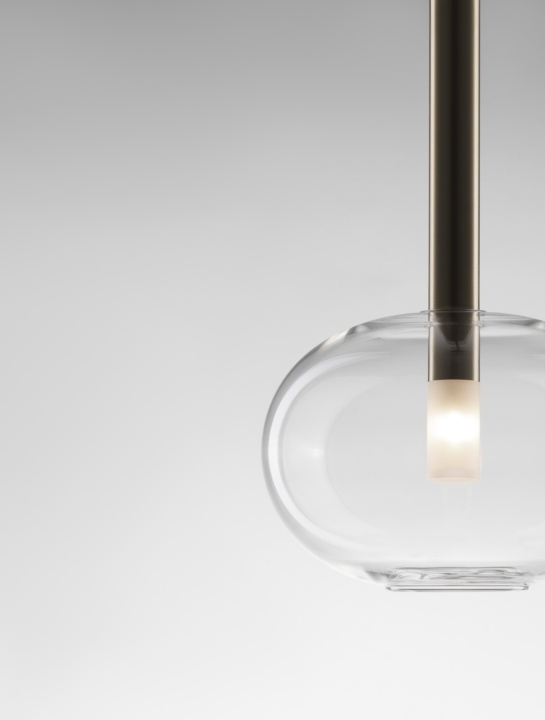Pendul Amelia Transparent / Auriu Ø24 x H 191 cm - Img 3