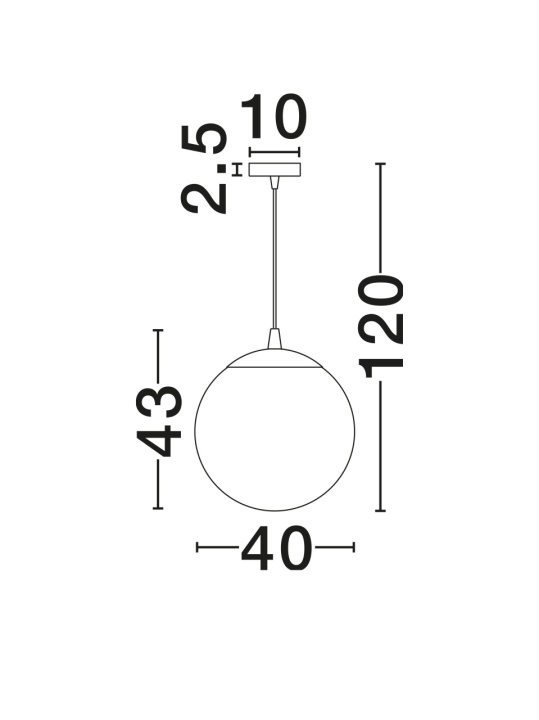 Pendul Lazione Gradient Smokey / Crom Ø40 x H 120 cm - Img 5