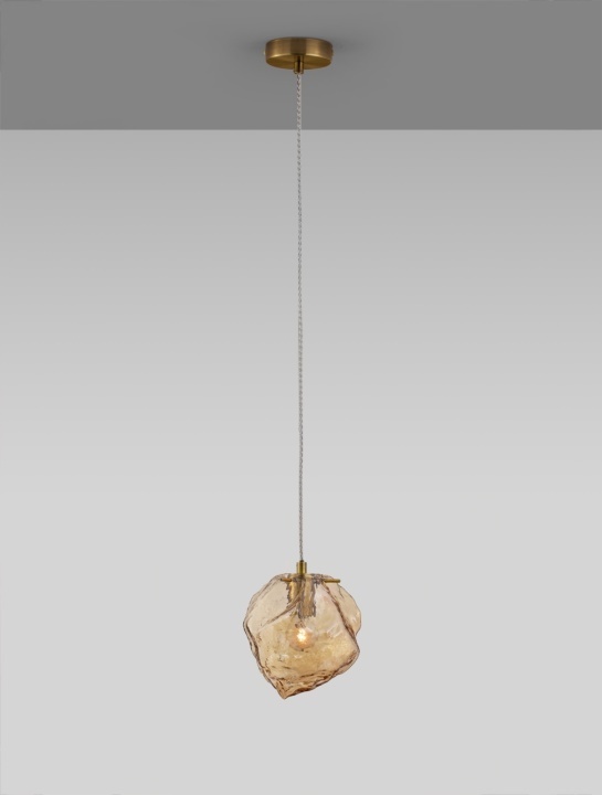 Pendul Odelle Chihlimbar / Auriu Ø18 x H 120 cm - Img 5