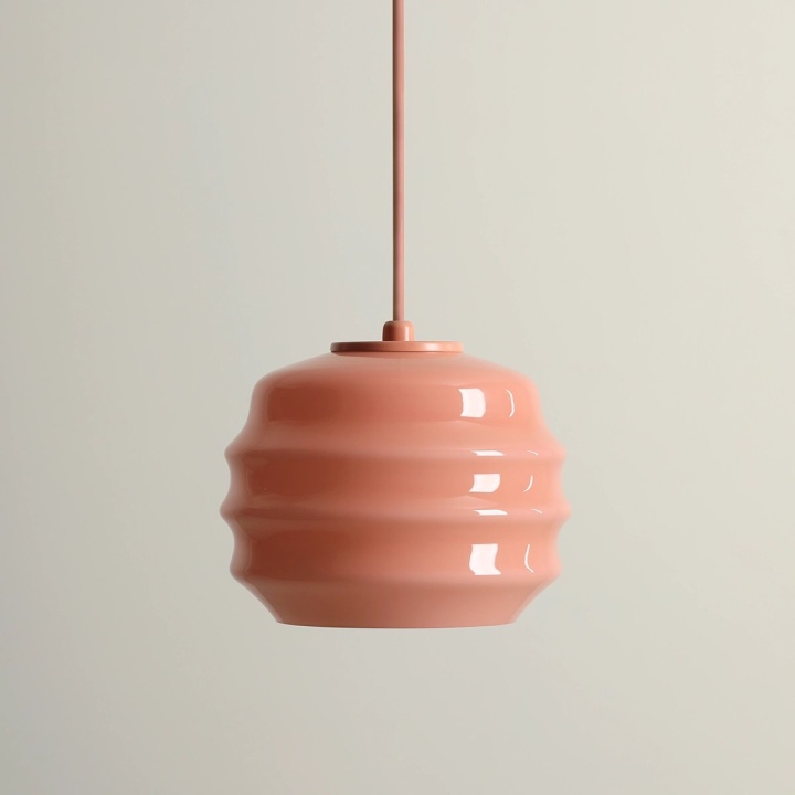 Pendul Puff Glaze 16 cm 1xE27 - Coral - Img 2