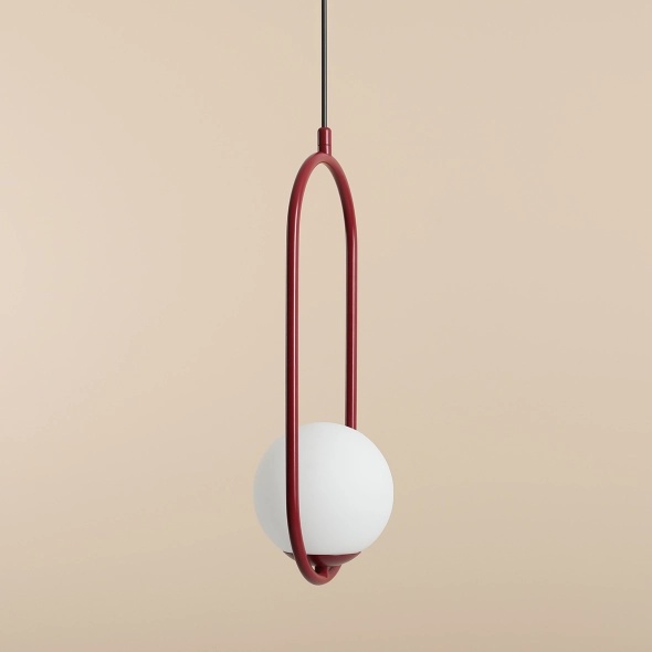 Pendul Riva 18,5 cm 1xE14 - Roșu vin - Img 4