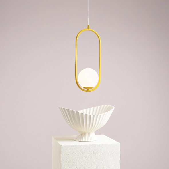 Pendul Riva 18,5 cm 2xE14 - Muștar - Img 6