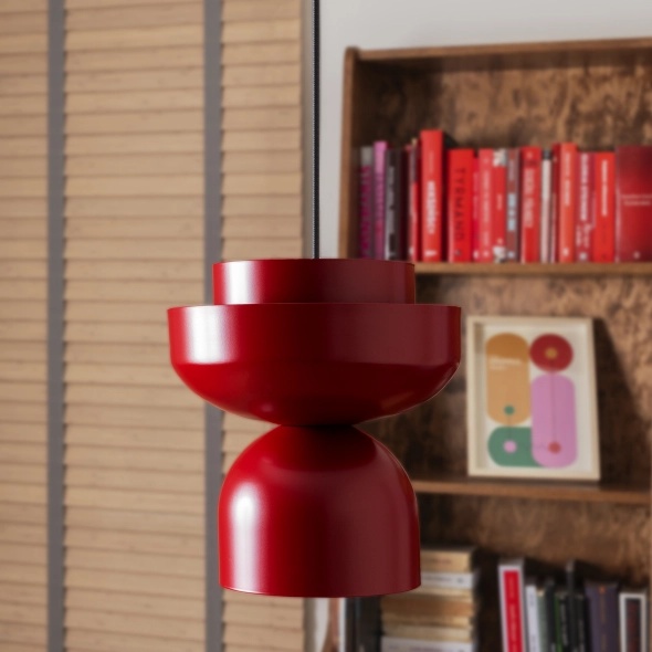 Pendul Ulia 23 cm 1xE27 - Roșu vin - Img 4