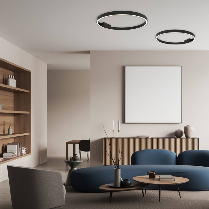 Plafonieră Anello Slim LED 3000K - Negru mat - Img 3