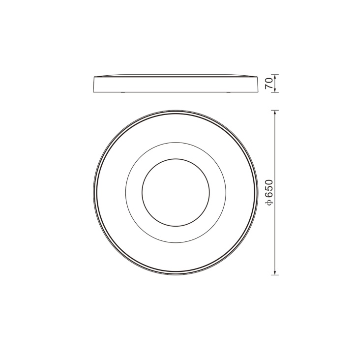 Plafoniera Coin 65CM 100W 2700K-5000K - Lemn - Img 4