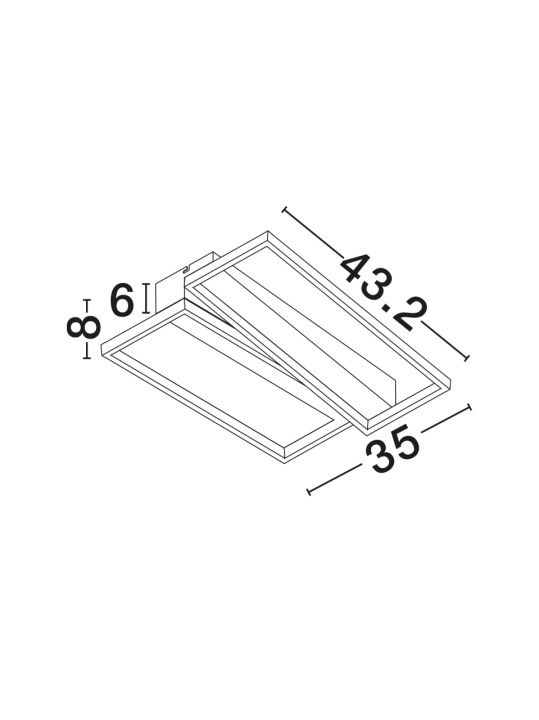Plafoniera Elize Negru / Auriu 43,2 x 35 x 8 cm - Img 3