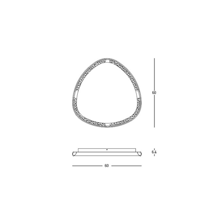 Plafonieră Forma Organica LED 3000K - Negru mat - Img 5