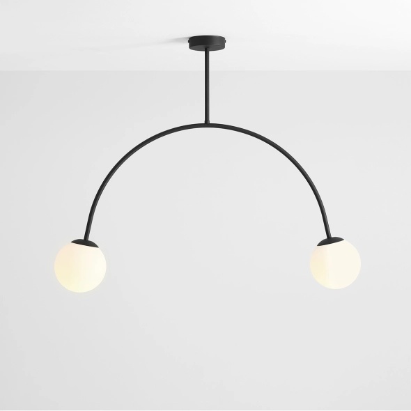 Plafonieră Lea 84 cm 2xE14 - Negru - Img 2