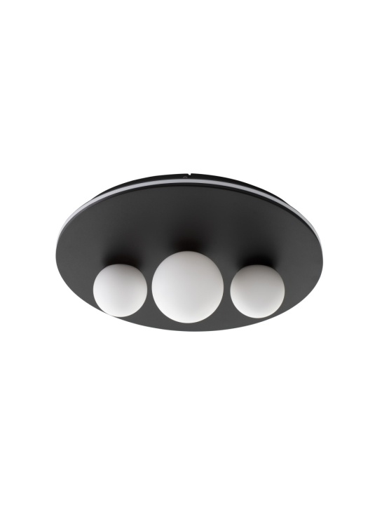 Plafoniera Velna Opal / Negru Ø50 x H 17,5 cm - Img 2