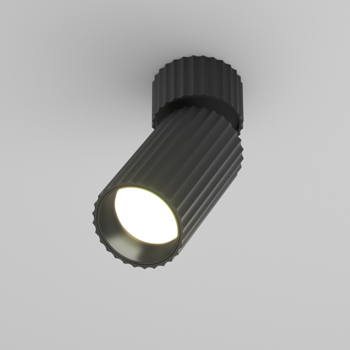 Spot aplicat Calipso - H 13.7 cm, Negru, GU10 - Img 2