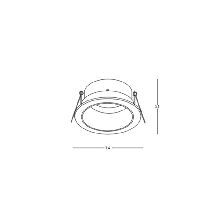 Spot încastrat Como 1xGU10 LED - Alb - Img 2