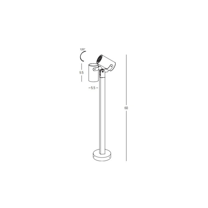 Stalp Trento 1xGU10 LED - Grafit - Img 6