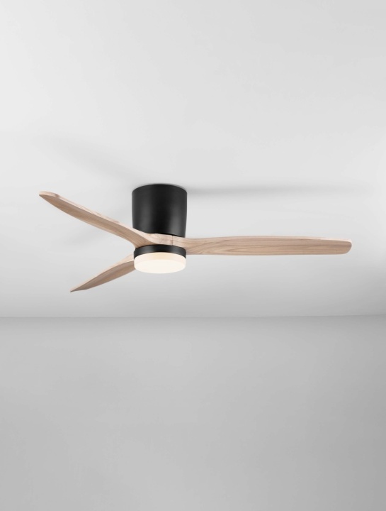 Ventilator Aloa Negru / Natural / Lemn Ø132 x H 27,5 cm - Img 4