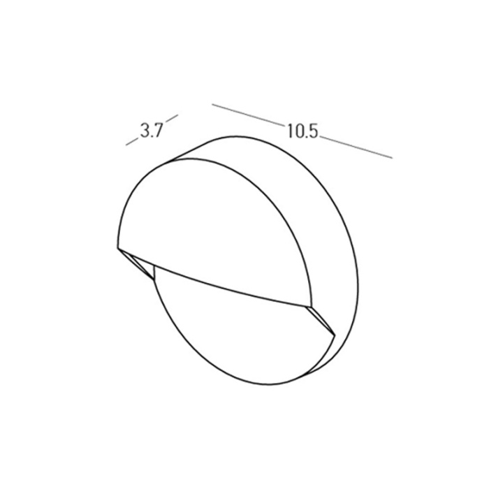 Aplică de exterior Rift E294-27 LED 2W 2700K – cafeniu texturat aluminiu - Img 4