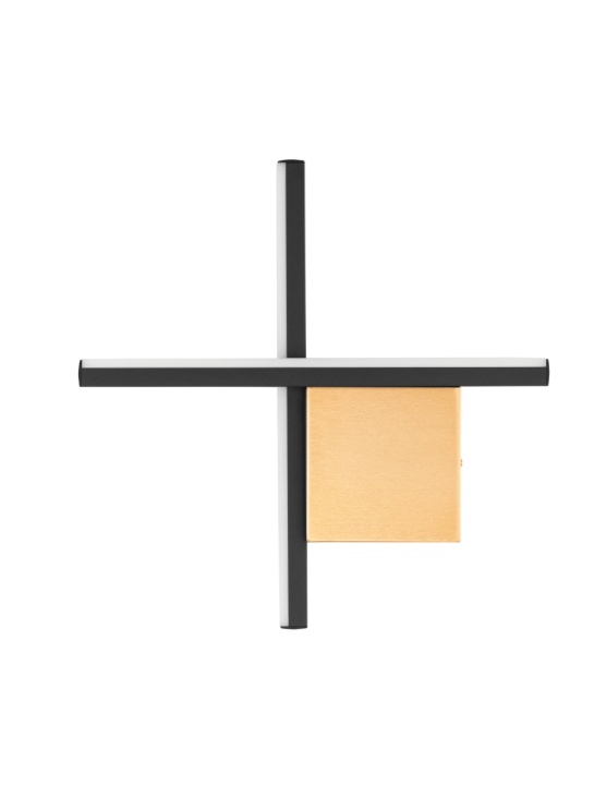 Aplica perete decorativa Cross Negru / Auriu periat 30 x 4 x 30 cm - Img 2