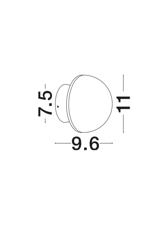 Aplica perete decorativa Netune Gri / Alb 11 x 9,6 x 7,5 cm - Img 5