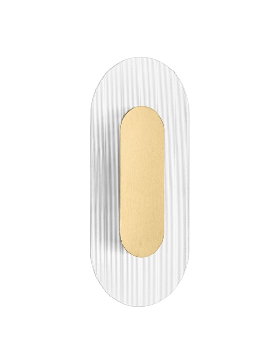 Aplica perete decorativa Vetrio Auriu / Transparent 14 x 6 x 30 cm - Img 2