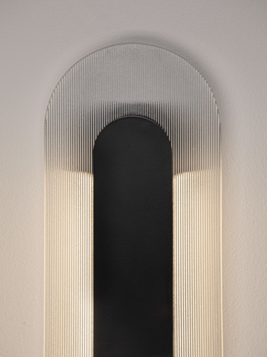 Aplica perete decorativa Vetrio Negru / Transparent 14 x 6,5 x 50 cm - Img 5