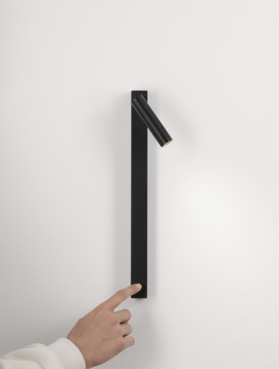 Aplica perete pentru pat Tondo Negru 3 x 14,5 x 37,5 cm - Img 5
