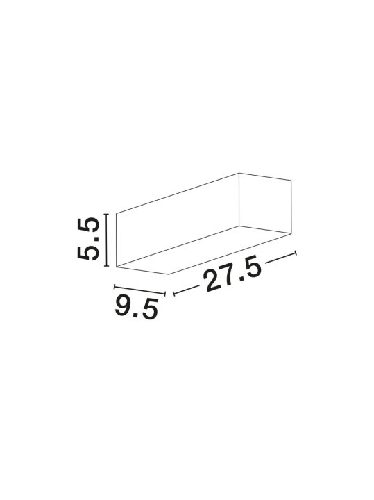 Aplica Sandro Alb 27,5 x 9,5 x 5,5 cm - Img 2