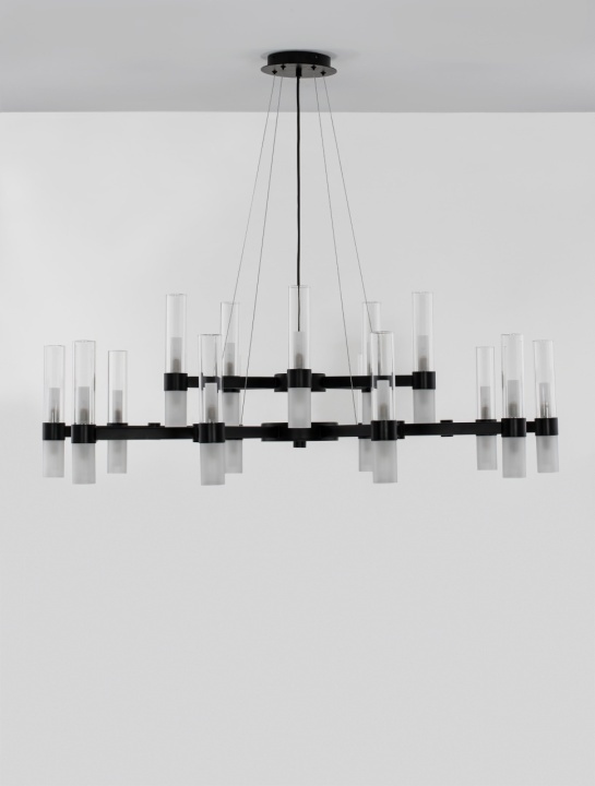 Candelabru Century Negru / Transparent Ø120 x H 210 cm - Img 3