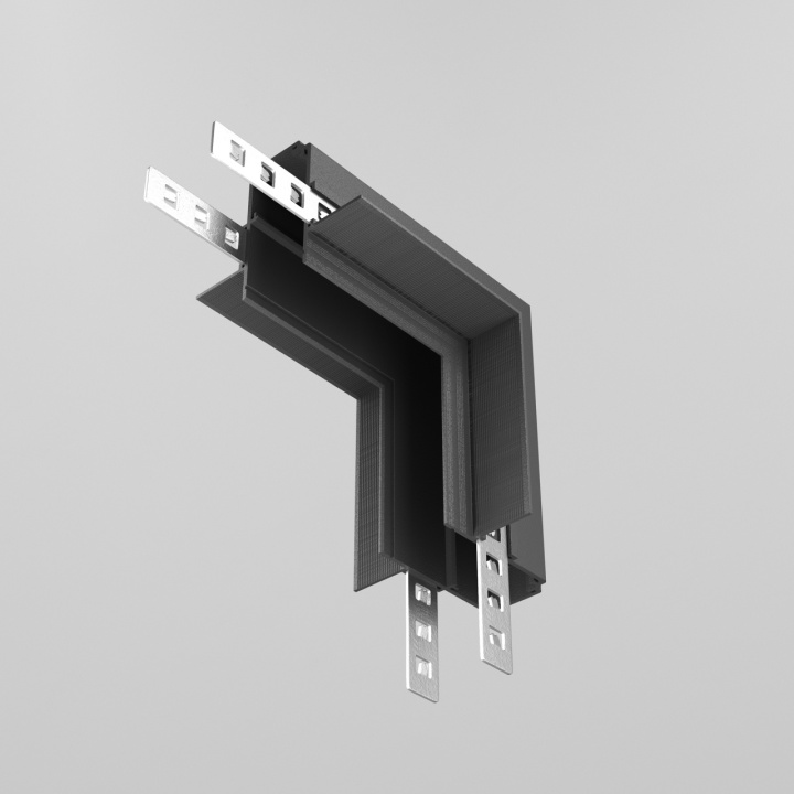 Conector colt vertical incastrat Sina magnetica Exility - Negru - Img 2