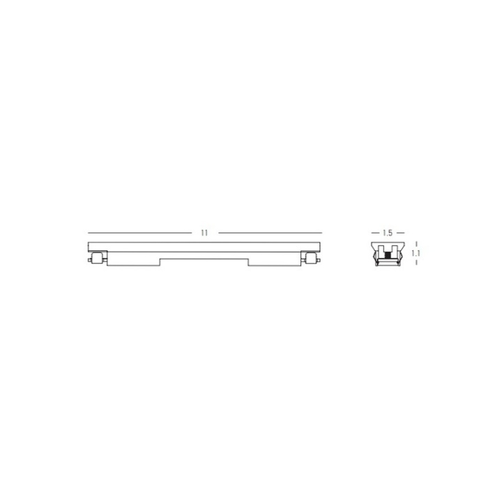 Conector liniar electric sina magnetica 15mm Ultra Slim Extra - Negru - Img 2