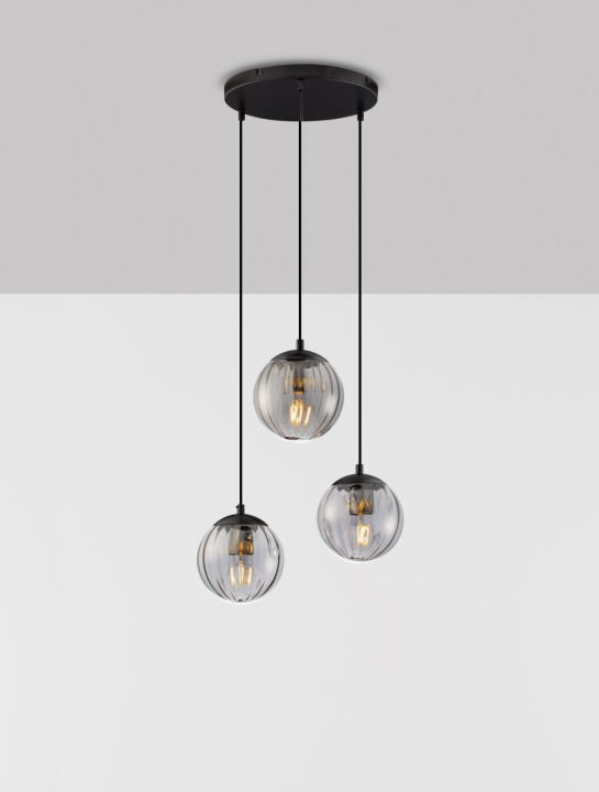 Corp de iluminat suspendat Abbacus Smokey / Negru Ø44 x H 150 cm - Img 4