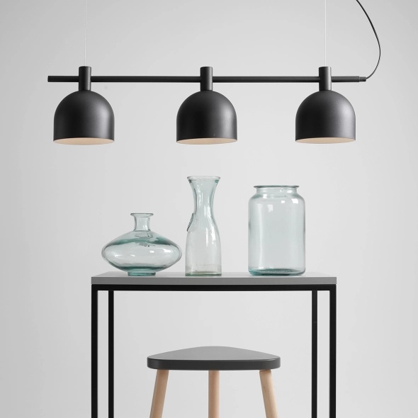 Corp de iluminat suspendat Beryl 83 cm 3xE27 - Negru - Img 2