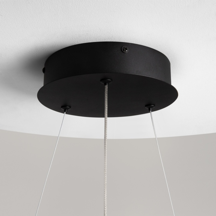 Corp de iluminat suspendat Curve Ø 60 cm - Negru - Img 5